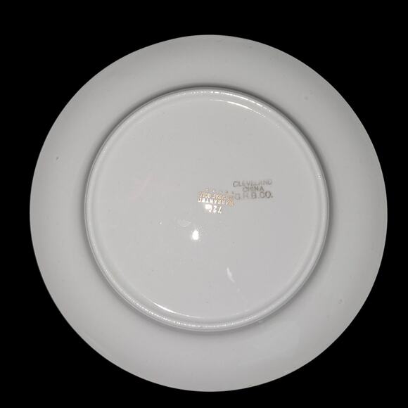 Cleveland China 7" Plates Set of 4 G.H.B. Co 18K Gold Greek Key Pattern USA - Picture 3 of 6